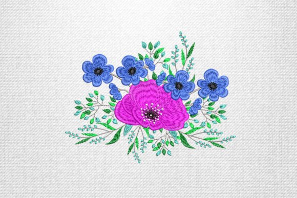 Elegant Pink Blue Floral Embroidery Review