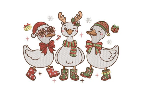 Review: Christmas Goose Trio Embroidery for Craft Fairs