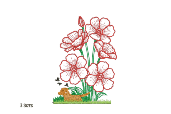 Review: Floral Dog Bird Embroidery Design