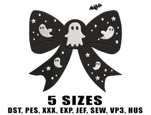 Review: Halloween Bow Ghost Embroidery Design