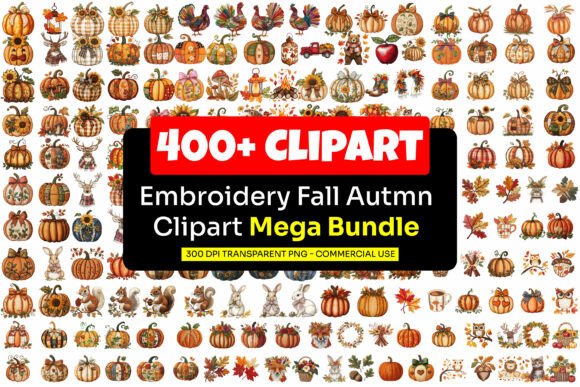 Reviewing the Embroidery Fall Autumn Clipart Bundle