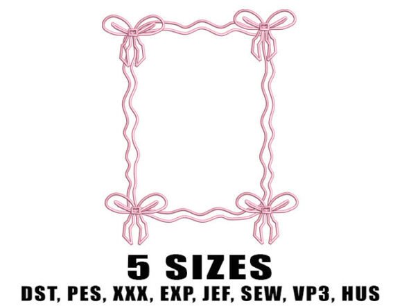 Reviewing the Pink Bow Frame Embroidery Design