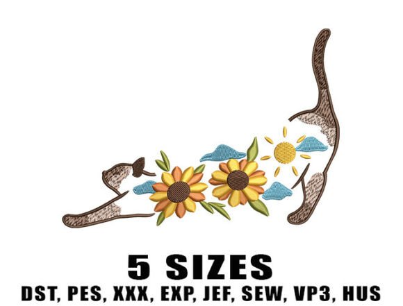 Reviewing the Stretch Cat Sunflowers Embroidery Design