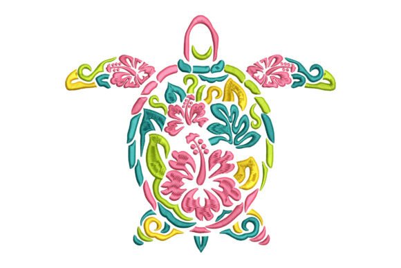 Reviewing the Turtle Aloha Flower Embroidery Design